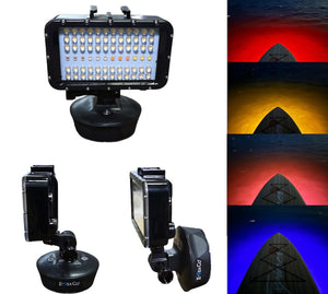 E-Sea Light- Suction Mounted Waterproof Floodlight- Adjustable angle mount & 5 color modes