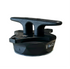 A black E-Sea suction mounted utility cleat designed for securing paddle boards, fenders & kayaks