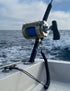 E-Sea Fishing Rod Tether attached to fishing reel and cleat