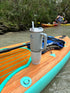E-Sea Cup Suction Drink holder mounted on an inflatable paddle board in a florida spring