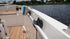 E-Sea Paddle Holder-Suction Mounted Paddle and Utility Clip- On boat gunnel holding boat scrub brush