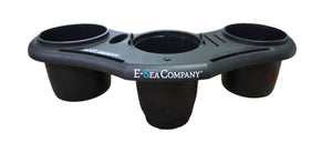 E-Sea Caddy Pro- Multi Cup Suction Mounted Drink Holder-Black Front