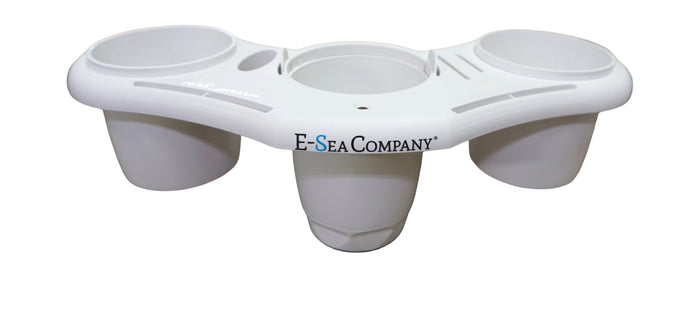 E-Sea Caddy Pro- Multi Cup Suction Mounted Drink Holder-White