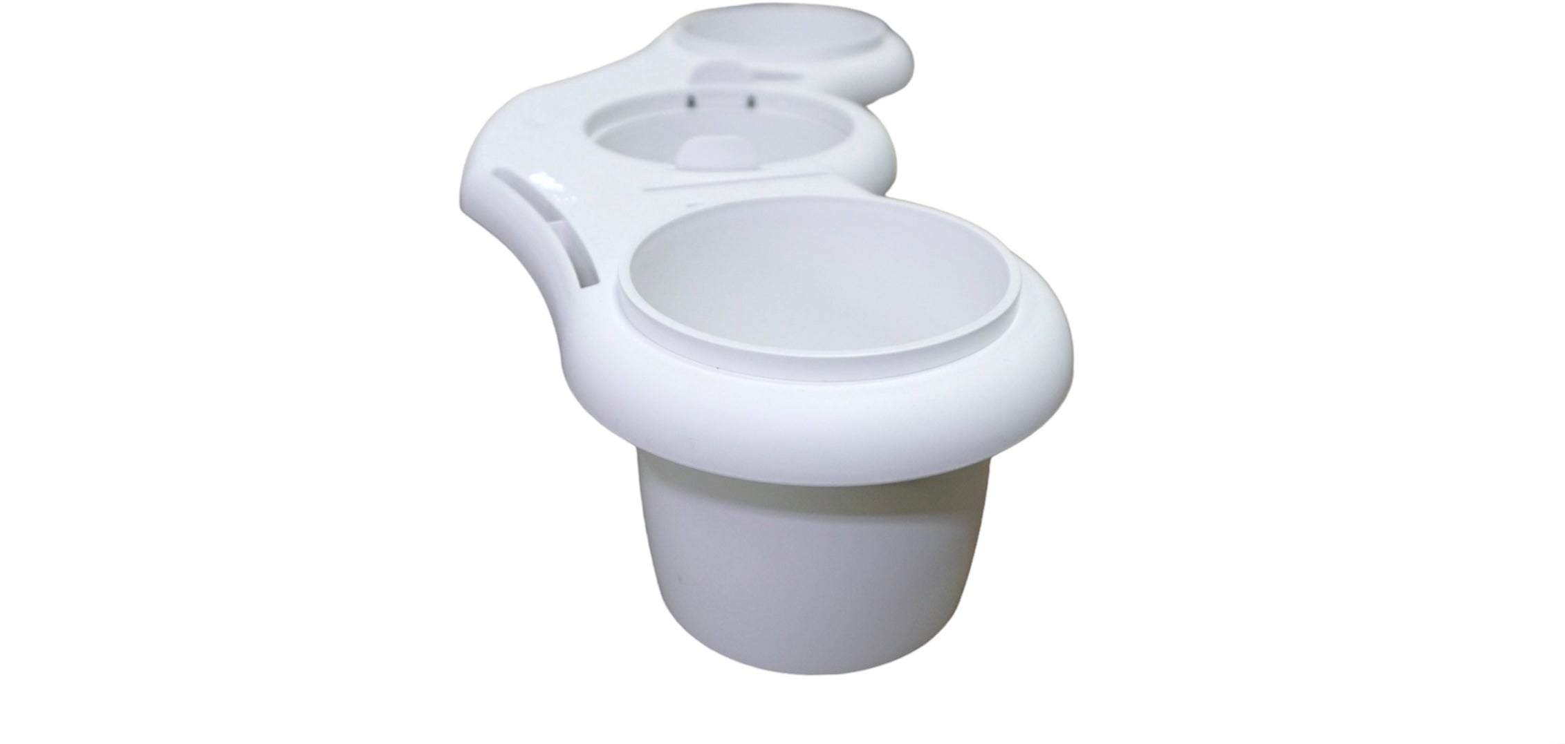 E-Sea Caddy Pro- Multi Cup Suction Mounted Drink Holder-White Side View
